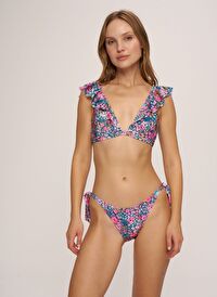 Faux Tulum Bağcıklı Bikini Alt
