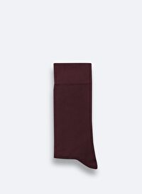 Erkek Bordo Düz Soket Çorap B008505