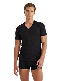 Erkek Fanila V Yaka Tender Cotton 9239 - Siyah