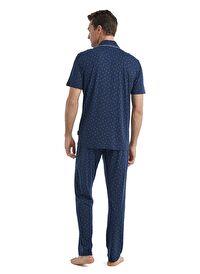 Erkek Pijama Takımı 40461 - Lacivert