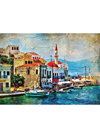 Gold Puzzle 1000 Parça Akdeniz'de Sahil Kasabası Puzzle