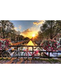 Gold Puzzle 1000 Parça Kanalda Gün Batımı, Amsterdam Puzzle