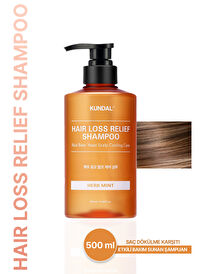 Saç Dökülmelerine Karşı Şampuan KUNDAL Hair Loss Relief Shampoo Real Beer Yeast 500ml (Herb Mint)