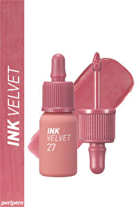 Yüksek Pigmentli, Kadife Görünümlü, Gün Boyu Kalıcı Tint Peripera Ink Velvet (27 Strawberry Nude)
