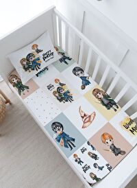 Bebek Boy Lastikli Çarşaf Seti - Cartoon Serisi - Harry Potter Patchwork