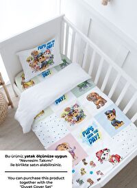 Bebek Boy Lastikli Çarşaf Seti - Cartoon Serisi - Paw Patrol Patchwork