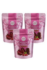 Sütlü Çikolata Kaplı Freeze Dried Bütün Çilek Draje 80g 3lü Set (3x80g)
