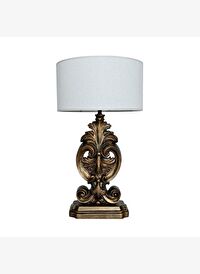 Merin Motifli Eskitme Gold Abajur