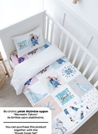 Bebek Boy Lastikli Çarşaf Seti - Cartoon Serisi - Kar Kraliçesi Patchwork