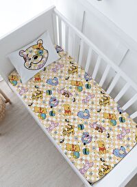 Bebek Boy Lastikli Çarşaf Seti - Cartoon Serisi - Sevimli Ayı Pattern