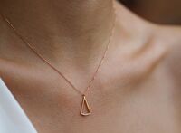0,05 ct Minimal Pırlanta Kolye