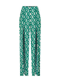 Ön Yırtmaç Detaylı Ultramarine Green Pantolon
