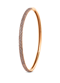 Sunshine Pave Kelepçe Bileklik- Latte Rose Gold Kaplama