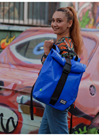 Blue Urban Rolltop Backpack İleri Dönüşüm Kamyon Brandası Çanta