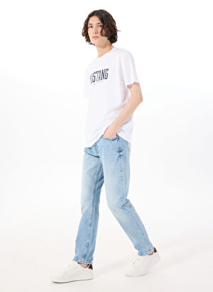 Mustang Mavi Erkek Slim Fit Yıkamalı Denim Pantolon VEGAS SLIM - 1209