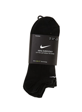 Nike Siyah - Gri - Gümüş Erkek 3lü Spor Çorap SX7678-010 EVERYDAY LTWT NS 3PR