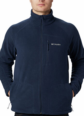 Columbia 1420426468468 Mavi Erkek Dik Yaka Normal Kalıp Polar Sweatshırt