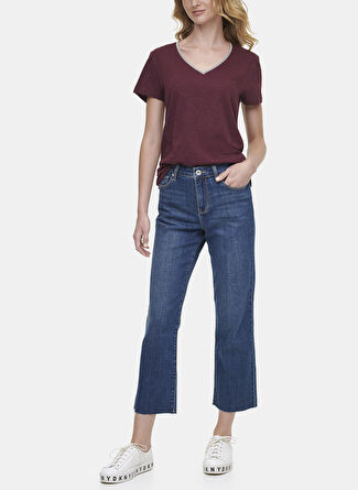 Dkny Jeans Yüksek Bel Standart İndigo Kadın Denim Pantolon E0RL0630