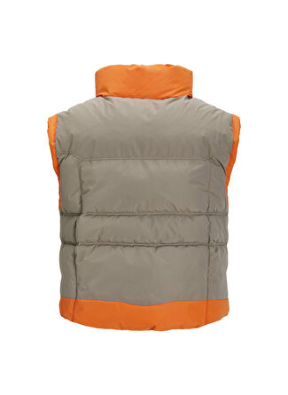 JJXX Turuncu Kadın Dik Yaka Kısa Şişme Yelek JXRUBY NOTE PUFFER VEST SN