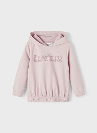 Name İt 13198362 Bisiklet Yaka  Normal Kalıp Düz Açık Pembe Bebek Sweatshirt