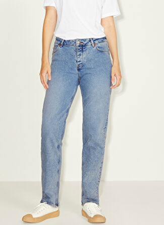 JJXX Açık Mavi Kadın Denim Pantolon JXSEOUL STRAIGHT MW CC3003 NOOS