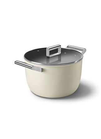 SMEG Cookware 50''S Style CKFC2611CRM Krem Tencere 26 cm 7,7 lt