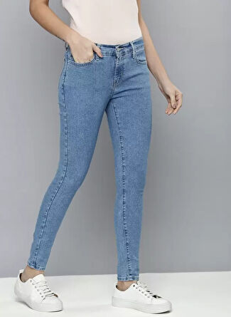 Levis Normal Bel Süper Dar Paça Çok Dar Lacivert Kadın Denim Pantolon 21325-0310