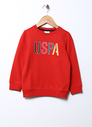 U.S. Polo Assn. Kırmızı Erkek Çocuk Bisiklet Yaka Uzun Kollu Sweatshirt RAIN22K