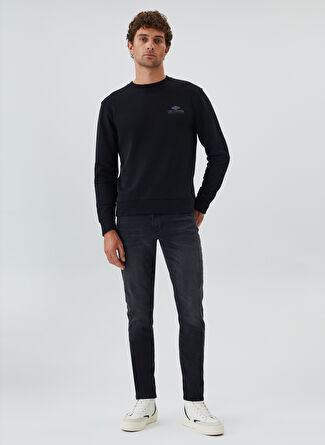 Lee Cooper Erkek Dar Paça Slim Fit Denim Pantolon 222 LCM 121125 JACK ALRAKIS BLACK