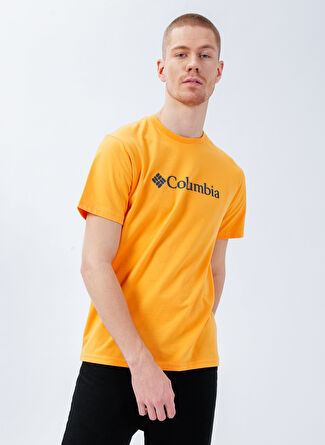 Мужская футболка Columbia O Yaka Baskili Sari CS0287 CSC M BASIC BIG LOGO BRUSHED