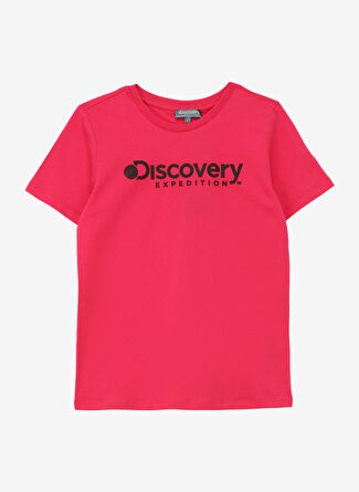 Discovery Expedition Pembe Kız Çocuk Bisiklet Yaka Kısa Kollu Baskılı T-Shirt ROGERS GIRL