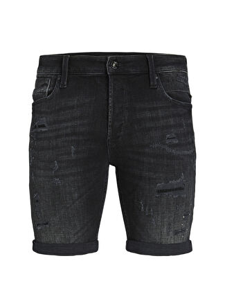 Jack & Jones 12229222_JJIRICK JJBLAIR SHORTS GE Siyah Erkek Normal Bel Normal  Denim Şort