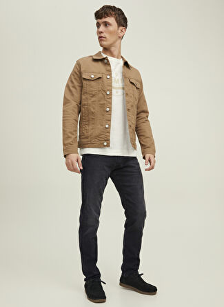 Jack & Jones 12245056_JJICLARK JJFOX JOS 147 Siyah Erkek Normal Bel Regular Fit  Denim Pantolon