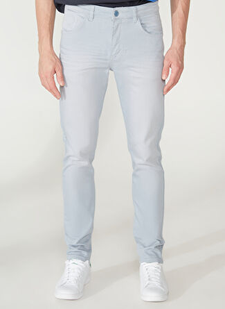 U.S. Polo Assn. Normal Bel Normal Paça Slim Fit Mavi Erkek Denim Pantolon IRIS23Y-BLUE