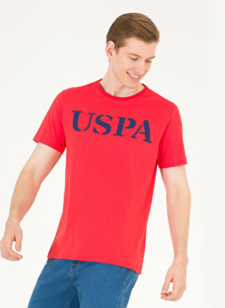 U.S. Polo Assn. Bisiklet Yaka Kırmızı Erkek T-Shirt GEARTIY023