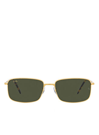 Ray-Ban RB3717 Dikdörtgen Altın Unisex Güneş Gözlüğü
