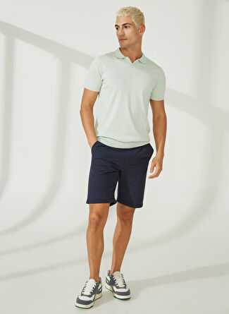 Slim Fit Koyu Mavi Erkek Bermuda Şort A261JONP581TF121/T-