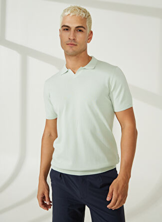 AT.P.CO Polo Yaka Slim Fit Yeşil Erkek Kazak A26475C100-