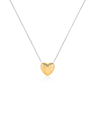 Treasure&Co. Kalp Detay Kadın Sevgililer Günü Hediyesi Çelik Kolye