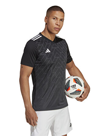 Мужская футболка adidas HR2629-T ICON23 JSY BLA V Yaka Regular Fit Desenli