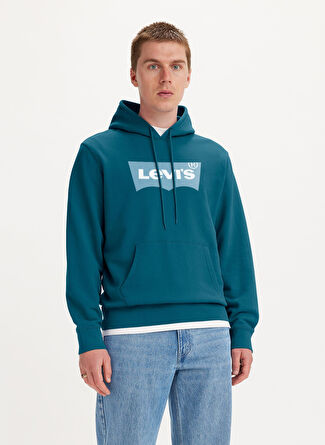 Levis Kapüşon Yaka Mavi Erkek Sweatshırt A2410-0008_LSE T2 STD GRAPHIC HOOD