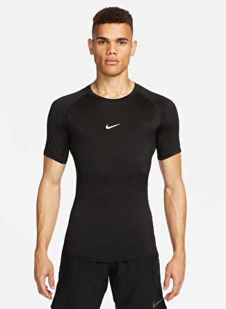 Мужская футболка Nike FB7932-010 M NP DF TIGHT TOP SS Gümüş Yuvarlak Yaka Regular Fit