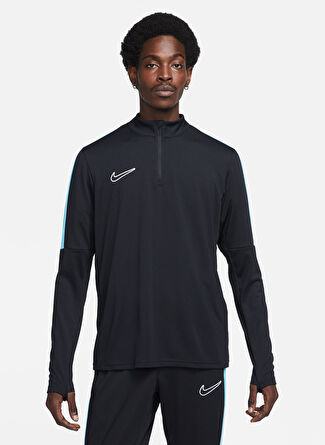 Мужская футболка Nike Gümüş Yuvarlak Yaka Regular Fit DX4294-015 M NK DF ACD23 DRIL TOP B