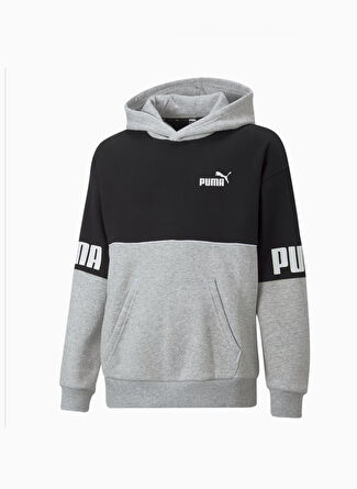 Puma Gri Erkek Çocuk Sweatshirt 67009804 Puma Power Colorblock Hood