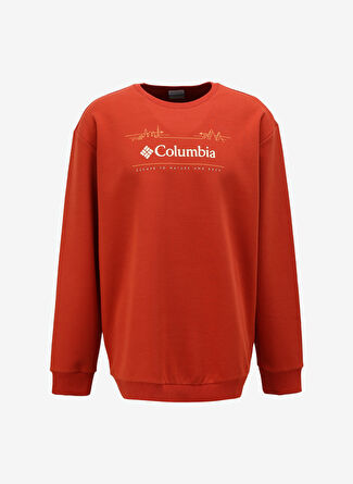 Мужской свитшот Columbia CS0329636_CS0329 Kiremit O Yaka Normal Kalip Baskili