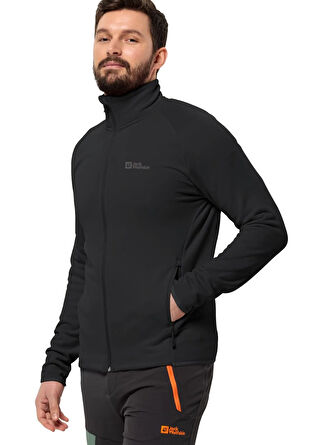 Jack Wolfskin Siyah Erkek Polar Sweatshırt Baiselberg Fz M