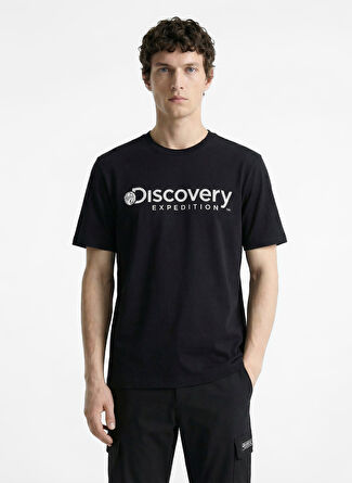 Discovery Expedition Siyah Erkek %100 Pamuk T-Shirt D4SM-TST3290