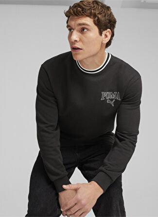 Puma 67897001  SQUAD Crew Siyah Erkek Kapüşon Yaka Regular Fit Sweatshirt