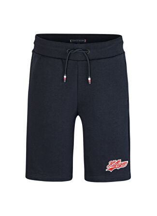 Tommy Hilfiger Lastikli Bel Normal Mavi Erkek Şort HILFIGER SCRIPT SWEATSHORTS