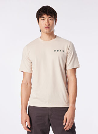 Jack & Jones Bisiklet Yaka Krem Erkek T-Shirt JCOELMER TEE SS CREW NECK EXC